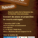 Flyer for concert in Paris 2007